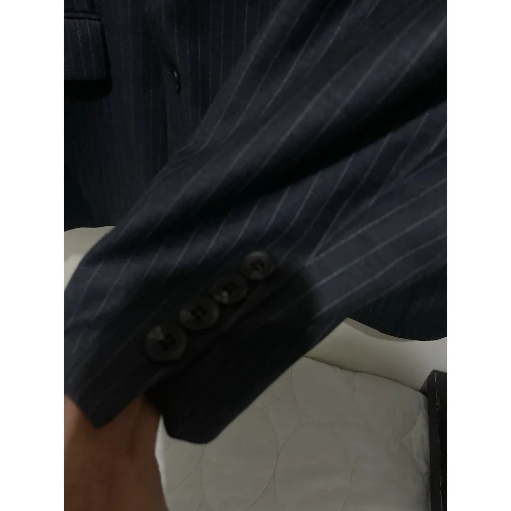 Ralph Lauren Men's 50R Charcoal Pinstripe Wool Sports Coat Blazer